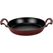 Kazan Hobi Sahan; Döküm Yuvarlak Döküm Demir Yekpare Çift Kulplu Çap 24 cm Bordo, Lv Eco Y Tv 24 Shn Br