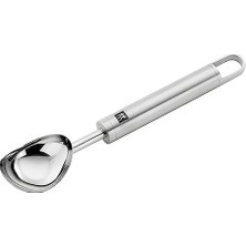 Kazan Hobi Pro Dondurma Kaşığı; 21 Cm, Metalik Gri, 18/10 Paslanmaz Çelik