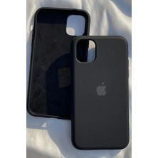 iPhone 11 Pro Için Kılıf Lansman Logolu Içi Yumuşak Kadife 11 Pro Kılıfı Silikon Siyah