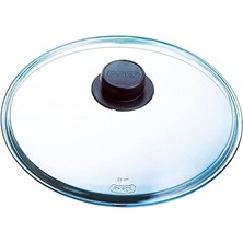 Kazan Hobi 4937234 Tencere/tava Için Cam Kapak; 28 Cm, Şeffaf
