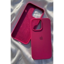 iPhone 16 Pro Max Için Kılıf Lansman Logolu Içi Yumuşak Kadife 16 Pro Max Kılıfı Silikon Bordo