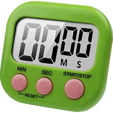 Kazan Hobi Büyük LCD Ekran Dijital Pişirme Zamanlayıcı Mutfak Zamanlayıcı Geri Sayım ve Kronometre Ile. Yemek Pişirme; Fitness, Çocuk Çalışması Için Büyük Bip Sesli Alarm (Yeşil)