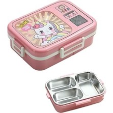 Kazan Hobi Lunch Box 820 ml Tek Kat Üç Bölmeli Sos Kaseli Yeni Nesil Sefer TASI-FFLBOX10283