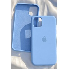 iPhone 11 Pro Için Kılıf Lansman Logolu Içi Yumuşak Kadife 11 Pro Kılıfı Silikon Bebek Mavi