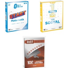 2027 Tyt Üçdörtbeş Sıfırdan Başla Start Matematik + 1 Ayda Tüm Sosyal Soru + Anla Kazan Paragraf Deneme 3'lü Set