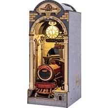 Kazan Hobi Kitap; TGB04 Yetişkinler Için Nook Kitleri Kendin Yap Minyatür Kiti, Masa Kütüphanesi Kitaplık Dekorasyonu Için LED Işıklı 3D Ahşap Yapboz Booknook Model Kitleri Yetişkinler