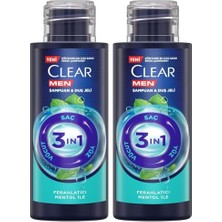 Kazan Hobi Men Şampuan & Duş Jeli 3in1 Ferahlatıcı Mentol Seyahat Boy 90 Mililitre (2 Paketi)