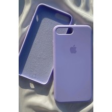 iPhone 7 Plus Için Kılıf Lansman Logolu Içi Yumuşak Kadife 7 Plus Kılıfı Silikon Lila