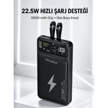 Nemere İthalat Powerbank Hızlı Şarj 10000 Mah Dahili Kablo Yeni Nesil Nemere Ithalat