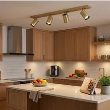 Naturel Aydınlatma -4lü Hareketli Spot Armatür Avize / 80CM
