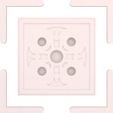 Motifpiyer Hazır Spotlu Tavan Paneli Matrix Protect-Modern LED Uyumlu Tavan Göbeği/core-mono-Diş Çitalı