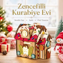 Kazan Hobi Zencefilli Kurabiye Evi Book Nook Dıy Kit, Ahşap Minyatür Kitaplık Dekoru Ahşap Maket