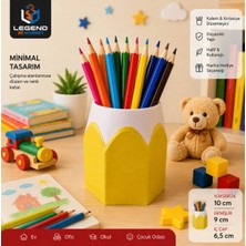 Legend 3D Market Kurşun Kalem Tasarımlı Renkli Masaüstü Kalemlik 3D Baskı – Çocuklar Için Eğlenceli Masaüstü