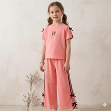 Erca Home Tekstil Ürünleri %100 Pamuklu Kız Çocuk Suprem Ikili Takım 9Y,10Y,11Y,12Y Şeker Pembe