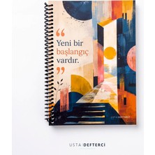 Usta Defterci | A5, Kareli, Spiralli, 80 Yaprak (160 Sayfa), Edebiyat Serisi, El Yapımı Defter