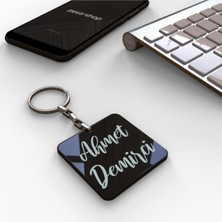 ZevaShop Özel Kare Isim Anahtarlık