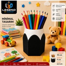 Legend 3D Market Kurşun Kalem Tasarımlı Renkli Masaüstü KALEMLİK 3D Baskı – Çocuklar İçin Eğlenceli Masaüstü