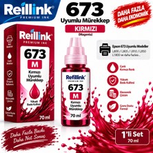 Bionet Teknik Epson L805 Uyumlu 673 Muadil Kırmızı Mürekkep