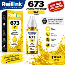 Bionet Teknik Epson L850 Uyumlu 673 Muadil Sarı Mürekkep