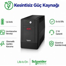 Schneider Apc Easy Ups BVG1600I-GR 1600VA 900W Line Interactive Avr 4 Schuko Priz Kesintisiz Güç Kaynağı
