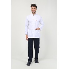 Dng Workwear Erkek Hakim Yaka Ceket Boy Beyaz Önlük Doktor Öğretmen Öğrenci Eczacı Veteriner Laboratuvar Önlüğü