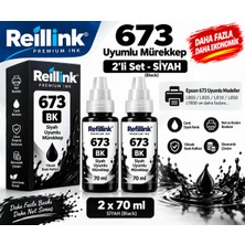 Bionet Teknik Epson L1800 Uyumlu 673 Muadil Siyah Mürekkep 2'li Paket