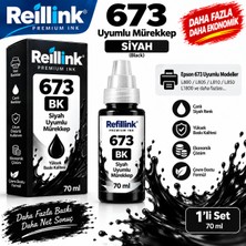 Bionet Teknik Epson L805 Uyumlu 673 Muadil Siyah Mürekkep