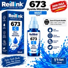 Bionet Teknik Epson Stylus Photo 1410 Uyumlu 673 Muadil Mavi Mürekkep