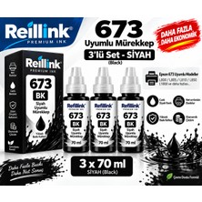 Bionet Teknik Epson L805 Uyumlu 673 Muadil Siyah Mürekkep 3'lü Paket