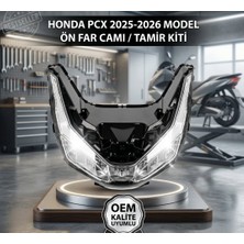 EAYMOTO Honda Pcx 125 Far Camı Ön Far Tamir Lensi Şeffaf Plastik Cam 2025 -2026 Arasmto