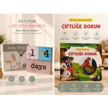 Baby Tales & Sincap Kitap- Bebeğiniz Için Özel Hediye Seti- Bebek Anı Küpleri+ Çiftliğe Dokun Dokun Hisset Seti