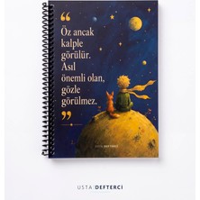 Usta Defterci | A5, Kareli, Spiralli, 80 Yaprak (160 Sayfa), Edebiyat Serisi, El Yapımı Defter