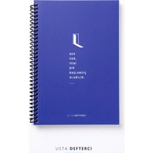 Usta Defterci | A5, Kareli, Spiralli, 80 Yaprak (160 Sayfa), Edebiyat Serisi, El Yapımı Defter