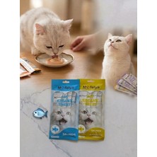 Mofelya Somon & Antartik Krilli Krem Kedi Ödül Maması 15 G 4'lü Paket X2