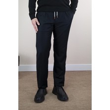 Gabbiacci Erkek Ipli %100 Yün Jogger Pantolon U008220 Siyah