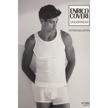 Enrico Coveri ET1002 Erkek Pamuk Atlet U008239 Beyaz