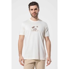 Vaganza Erkek Bisiklet Yaka T-Shirt U008061 Krem