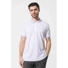 Vaganza Erkek Düğmeli Polo Yaka T-Shirt U02022 Beyaz