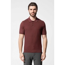 Vaganza Erkek Polo Yaka Düğmeli T-Shirt U008253 Bordo