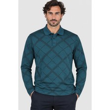 Dimattia Td Bkr Erkek Düğmeli Uzun Kol Polo Yaka T-Shirt U008133 Yeşil