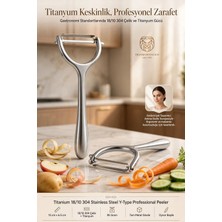 Transformacion Titanyum Çelik  Y Tipi Metal Sebze Meyve Soyacağı  18/10 304 Paslanma Çelik 723673