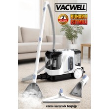 Vacwell VAC13 Buharlı ve Isıtıcılı Halı Koltuk Yıkama Makinesi 2000W Cam Temizlik Aparatlı