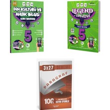 Anla Kazan Yayınları 2027 Av 5. Sınıf Din Kültürü ve Ahlak Bilgisi + Ingilizce Legend Of English Test Book Soru + Ankapade 3'lü Set