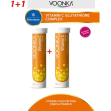 Dinamis Voonka Vitamin C 1000 Mg Glutathione Complex 15 Efervesan Tablet - Güçlü Antioksidan Kombinasyonu (2 Kutu)