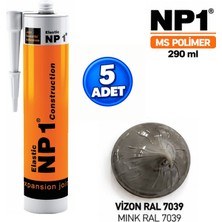Np1 Arge Toptan Ms Polimer Vizon Rengi Ral 7039 Izolasyon ve Tamir Silikon 290 ml Su Geçirmez Yüksek Elastikiyet 5 Adet
