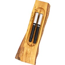 Divitpen Siyah Gövde Mat Gümüş Kapaklı Dolma Kalem & Roller Kalem Ikili Set