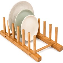 Go İthalat 2pcs Bambu - Ahşap Tezgah Üstü Tabaklık - Bulaşıklık (5263)