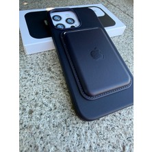 Madam Case Apple iPhone 13 Pro Max Uyumlu Dming M-Safe Kartlıklı Deri Premium Kılıf Lacivert