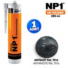Np1 Arge Toptan Ms Polimer Antrasit Ral 7016 Izolasyon ve Tamir Silikon 290 ml Su Geçirmez Yüksek Elastikiyet 1 Adet