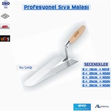 Skarp Profesyonel Sıvacı Malası Yay Çeliği Ahşap Saplı Inşaat Sıva Duvar Malası